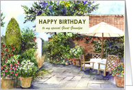 For Great Grandpa on Birthday Custom Terrace of Manor House Watercolor card