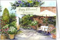 For Mr Sanderson on Retirement Custom Terrace of Manor House Painting card