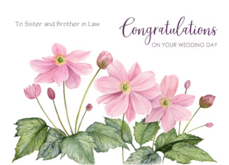 For Sister and Brother in Law on Wedding Day Custom Japanese Anemone