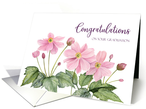 General Congratulations on Graduation Watercolor Pink... (1847220)