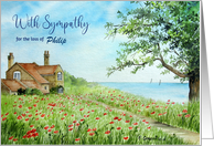 Sympathy for The Loss of Philip Custom Poppy Field Landscape card