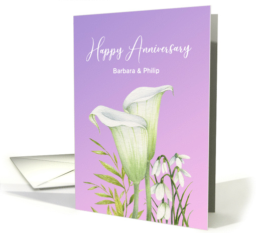 For Barbara and Philip on Anniversary White Calla Lilies... (1863290)