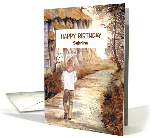 For Sabrina on Birthday Custom Autumn Trail Woodland... (1871526)
