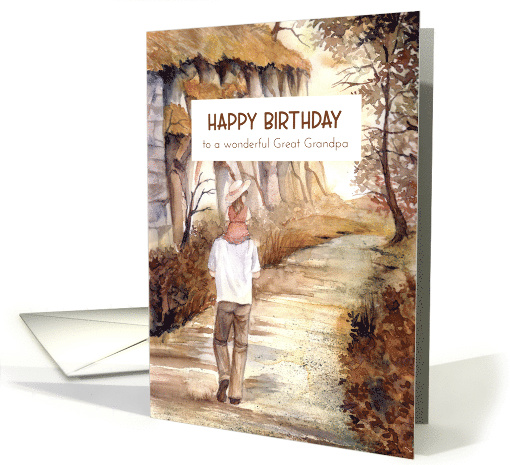 For Great Grandpa on Birthday Autumn Trail Woodland... (1871540)