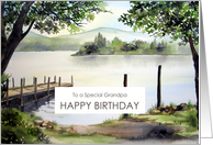 For Grandpa on Birthday Derwentwater Lake District England Scenery card