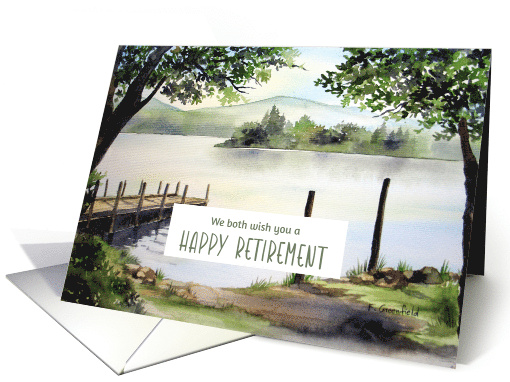From Both of Us on Retirement Derwentwater Lake District England card