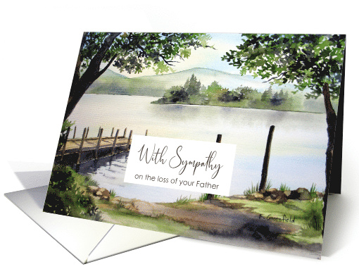 Sympathy on the Loss of Father Derwentwater Lake District England card