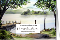 To Brother and Sister in Law on Wedding Derwentwater Lake District card