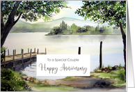 To Special Couple on Wedding Anniversary Derwentwater Cumbria card