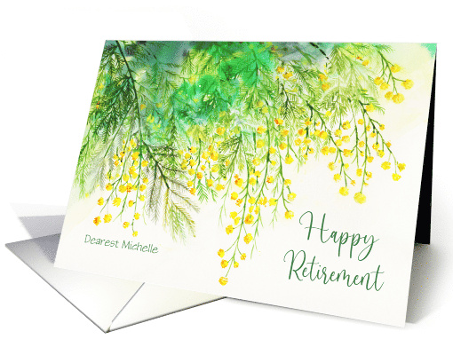 For Michelle on Retirement Custom Yellow Mimosa... (1885652)