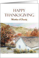 For Matthew and Family on Thanksgiving Buttermere Village Scene card