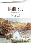 Thank You for The Weekend Buttermere Village Autumn Scenery card