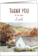 Thank You for The Lunch Buttermere Village Autumn Scenery card