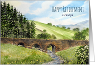 For Grandpa on Retirement Custom Scawgill Bridge Cumbria England card