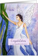 For Caroline on Performance Custom Lotus Fairy Watercolor Painting card