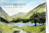 For Father in Law on Birthday Lake Buttermere Cumbria England Scenery card