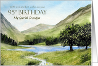 For Grandpa 95th Birthday Custom Lake Buttermere Cumbria England card