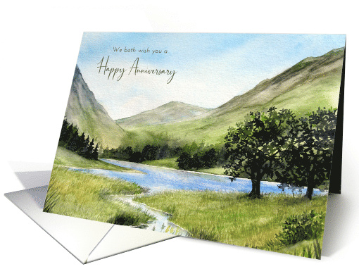 To Special Couple Anniversary Lake Buttermere Cumbria England card
