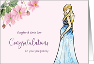 For Daughter and Son in Law Pregnancy Custom Lady in Maternity Dress