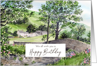 From All of Us on Birthday Farmhouse in Lake District England Painting card