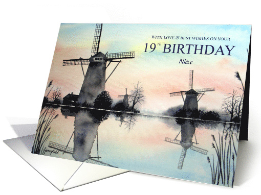 For Niece on 19th Birthday Custom Windmills at Dawn card (1992096)