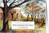 For Friend on Thanksgiving Autumn Scenery Valley Gardens