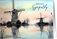 With Sympathy from Both of Us Windmills at Dawn Scenery