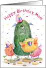 Birthday for Mom Cute Funny Monsters card