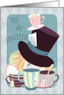 Invitation Birthday Mad Hatter Tea Party card