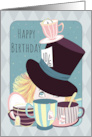 Birthday for Friend Mad Hatter Tea Party card