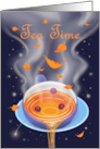 Tea Time Whimsical Romantic Tea Cap card
