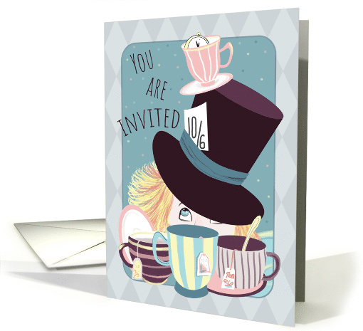 Invitation Birthday Mad Hatter Tea Party card (1678906)