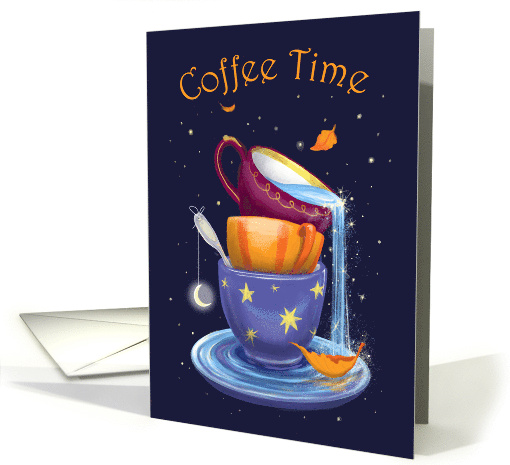 Coffee Time Whimsical Tea Caps card (1703700)