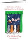 Cat Herders Day December 15th with Santa Claus and Flying Pigs card