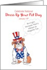 National Dress Up Your Pet Day January 14th American Bulldog card