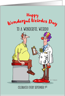 Wonderful Weirdos Day September 9th Doctor Dressed as Clown card