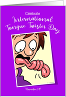 International Tongue Twister Day November 14th card