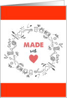 Made with Love include with a Handmade Gift for that Special Someone card