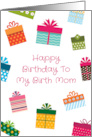 Birth Mother Birthday Colorful Gifts card