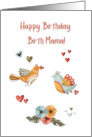 Birth Mother’s Birthday Country Birds with Hearts and Flowers card