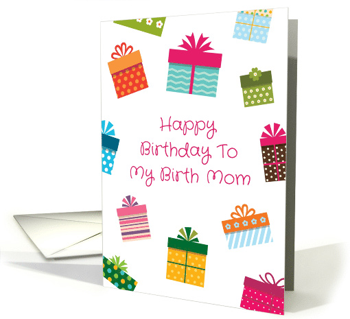 Birth Mother Birthday Colorful Gifts card (1684898)