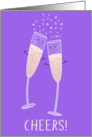 General Congratulations and Celebration Cute Champagne Cartoon Blank Inside card