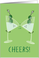 Adult General Congratulations and Celebration Cute Martini Cartoon Blank Inside card