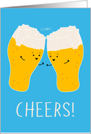 Adult General Congratulations and Celebration Cute Beer Cartoon Blank Inside card