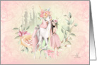 Princess and Playful Unicorn Blank Any Occasion card