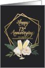 Granddaughter and Wife Happy 73rd Anniversary with Wine Glasses card
