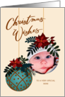 Custom Photo Christmas Wishes for Mimi with Hanging Ornament card
