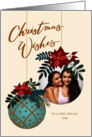 Custom Photo Christmas Wishes for Omi with Hanging Ornament card