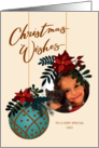 Custom Photo Christmas Wishes for Gigi with Hanging Ornament card