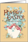 Happy Easter to Aunt and Family with Egg of Forget Me Not Flowers card
